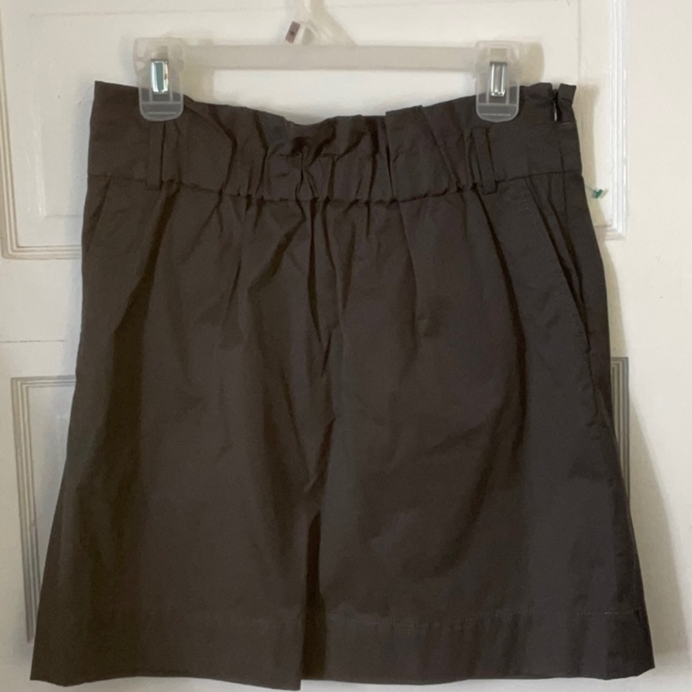 Banana Republic Dark Steel Short Skirt 8 with pockets NWT